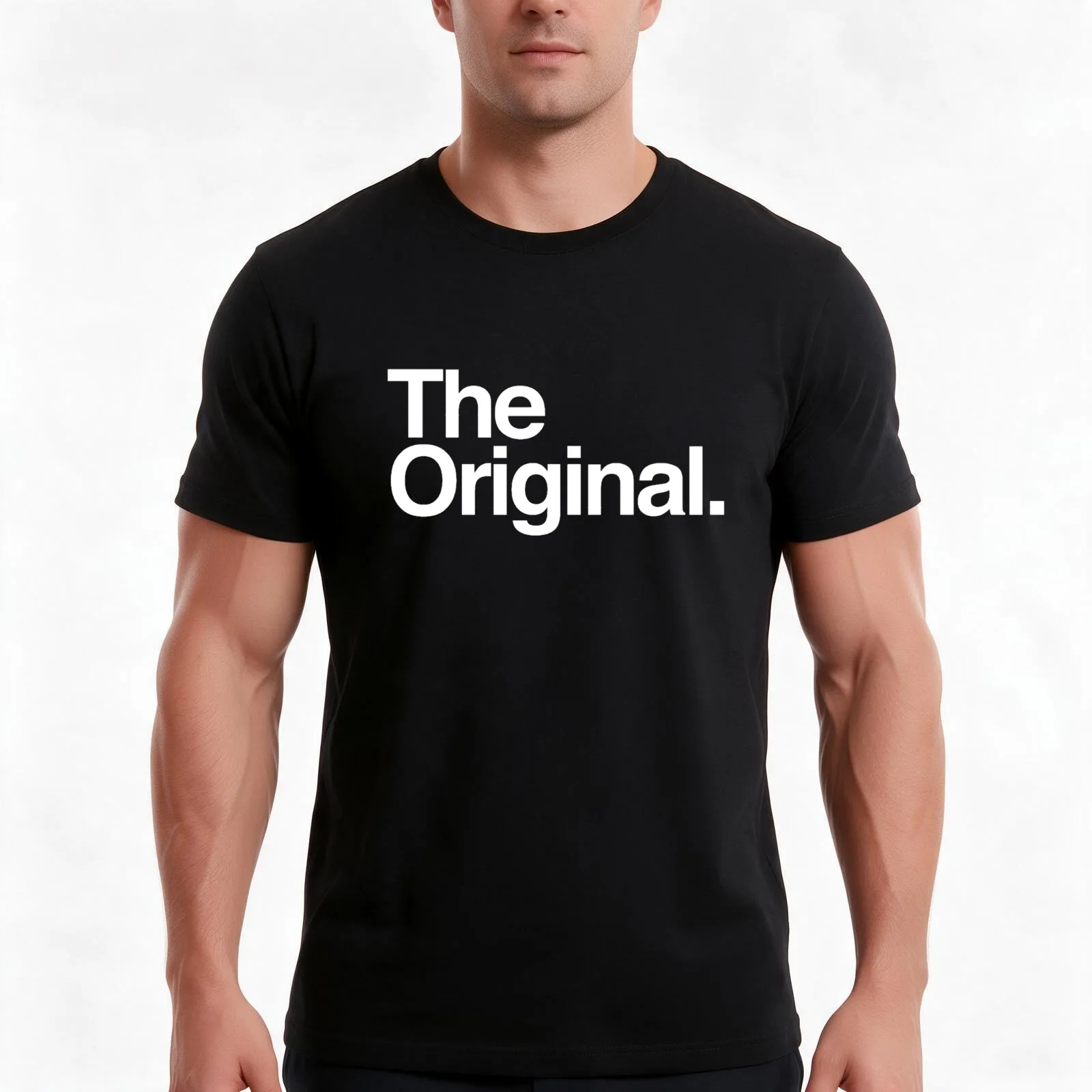The Original T-Shirt, Summer Casual Cotton Tee, Oversized Streetwear Tops, Vintage Graphic Print, Loose Fit Short Sleeve