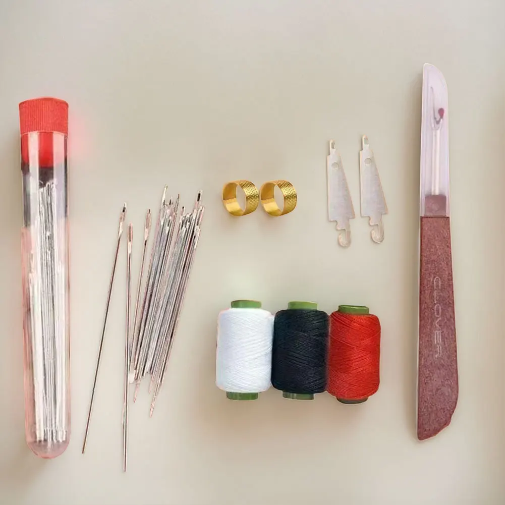

Hand Sewing Needles with Thread Big Nose Steel Needle Kit Stainless Steel DIY Basic Sewing Set for Craft & Sewing Production