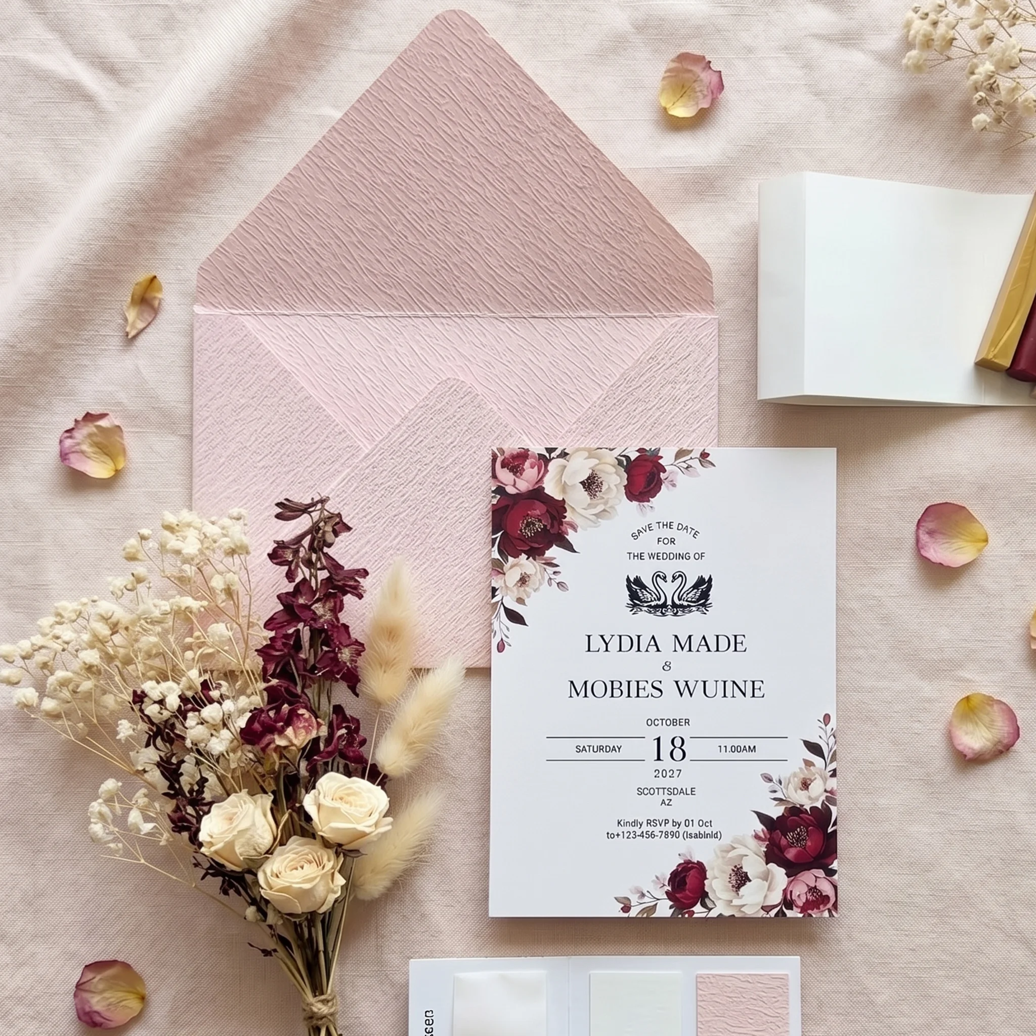 

Custom Wedding Invitation Suite Personalized High Grade Envelopes Wax Seal For Wedding Party Birthday Gathering
