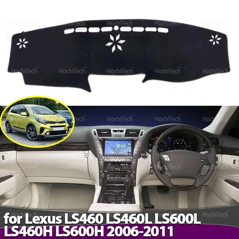 Für Lexus LS460 LS460L LS600L LS460H LS600H 2006-2011 Armaturenbrett-Abdeckung Rutschfeste Matte Schutzauflage Auto-Sonnenschutz Teppich