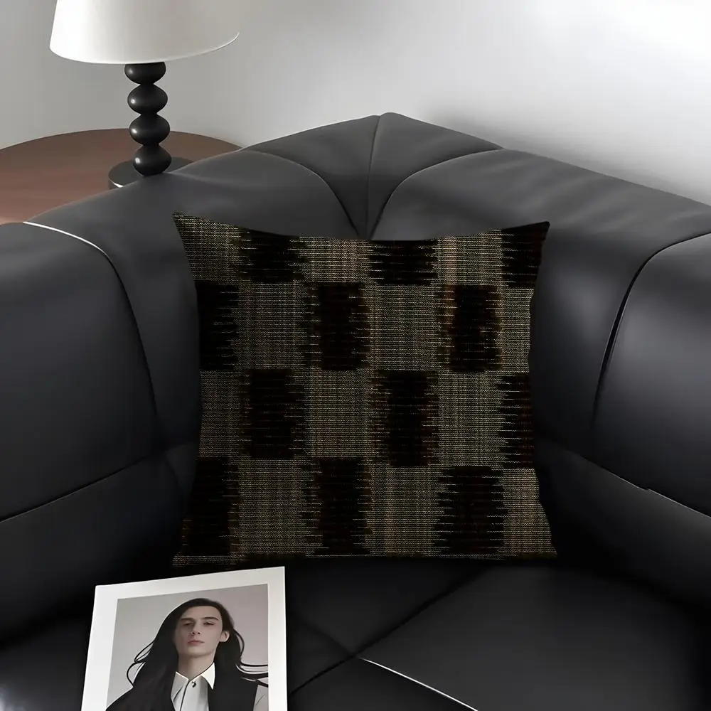 Wabi-sabi Style Abstraction Cushion Cover Natural Linen Organic Fabric Double-Sided Printing Breathable Gift For Decor