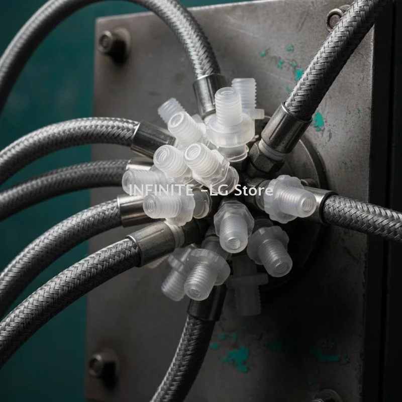 Luer Thread 1/4-28UNF M6 M5 Adapter PP Plastic Air Valve Pipe Dispensing Glue Subpackaging Syringe Barrel Fitting Connector view 5