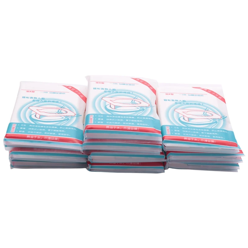 100 Stks/pak Wegwerp Toiletbril Hoes Mat Waterdicht Toiletpapier Pad Voor Reizen/Kamperen Badkameraccessoires