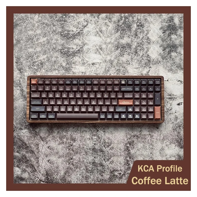 140 Keys Coffee Latte Keycaps KCA Profile Key Caps PBT Dye Sublimation Keycap For Cherry MX Switch Mechanical Keyboard