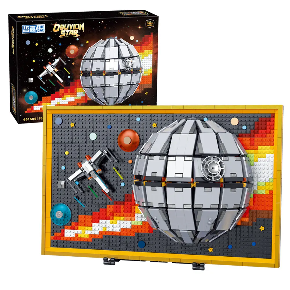 

1566PCS Creative Forgotten Star Death Star Building Blocks Home Decoration MOC Assemble Bricks Toy Gift For Children Kids