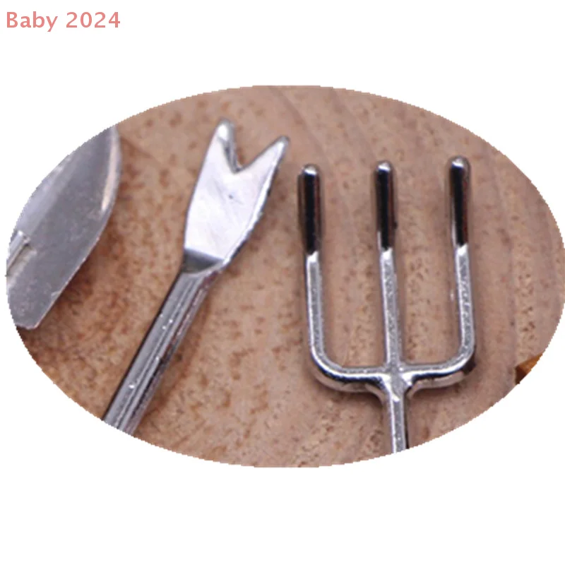 6 قطع 1:12 محاكاة البستنة أداة متعددة دمية مصغرة للأطفال ألعاب التنظيف مجموعة أدوات الزراعة