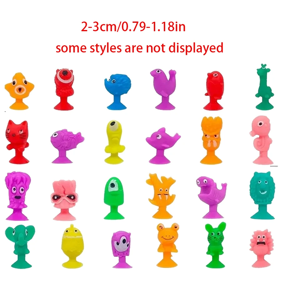 10/20/40pcs Mini Suction Cup Doll with Storage Box Multistyle Monsters Home Decor Car Office Desk Ornament Birthday Gift XJM
