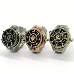 1PC Trendy Series Ring Watch Anime Same Student Small Circle Time Watchable Ring Watch