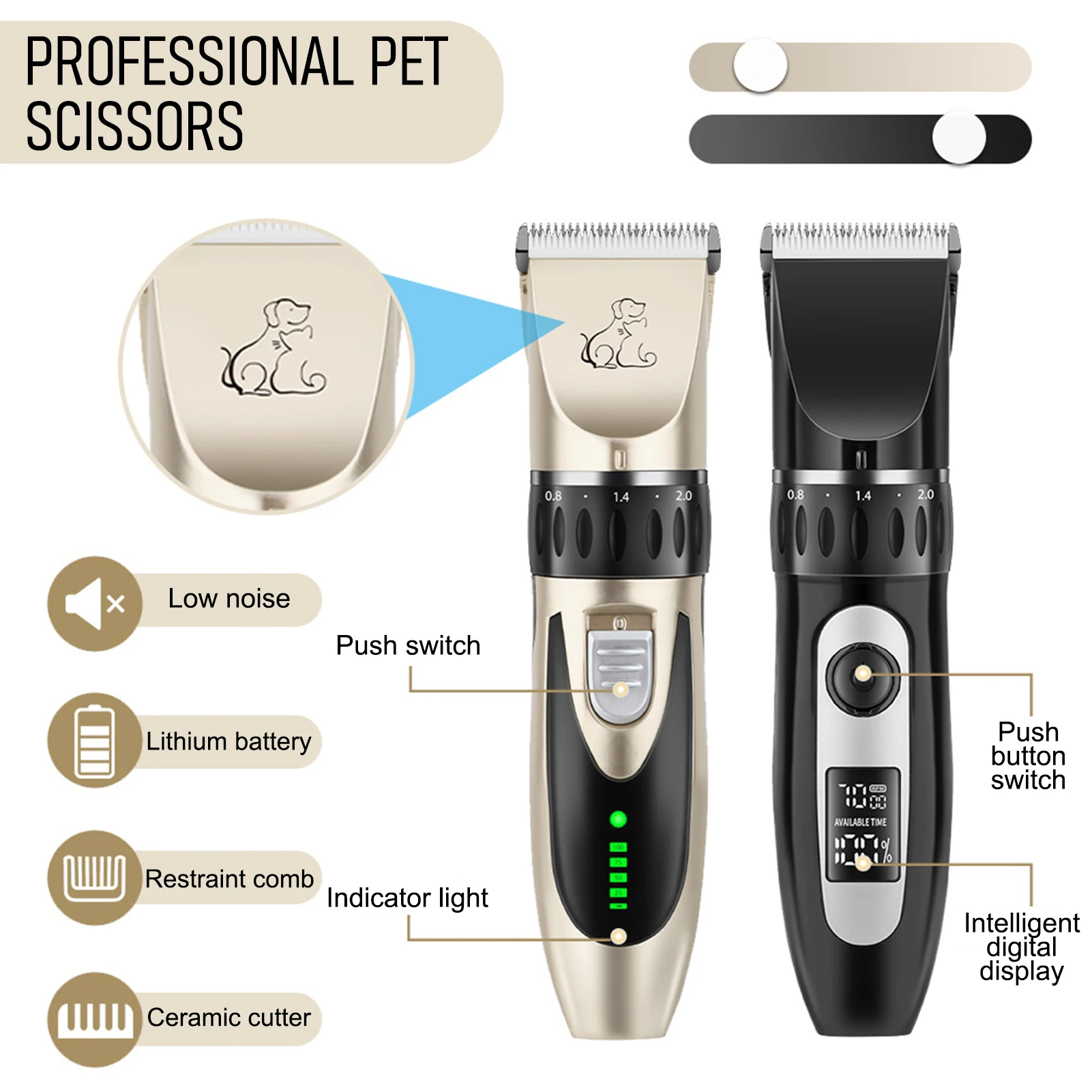 HIENA Trymer do sierści zwierząt Profesjonalna elektryczna maszynka do strzyżenia sierści dla psów i kotów Maszyna do strzyżenia sierści zwierząt domowych o dużej mocy