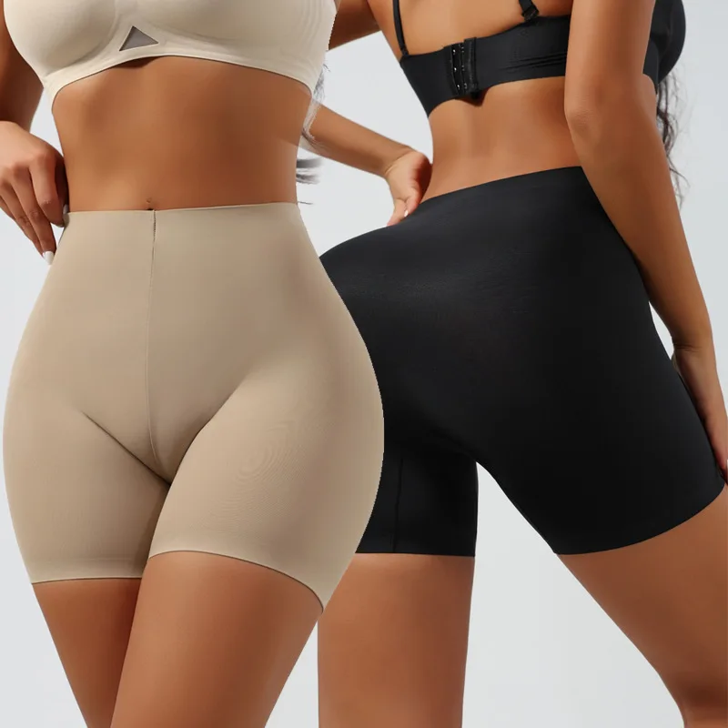 Бесшовные корректирующие трусы со средней талией, европейский стиль, контроль живота, послеродовые брюки для моделирования тела, защитные брюки с подтяжкой бедер