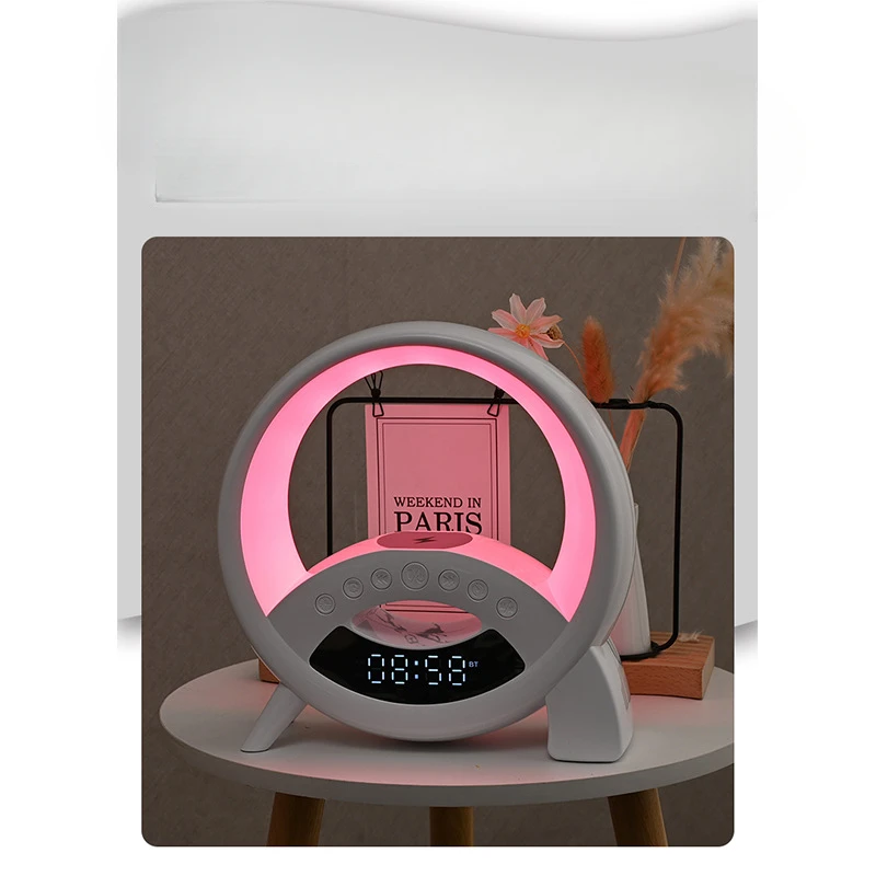 Altavoz Bluetooth Pantalla Reloj Despertador Luz nocturna