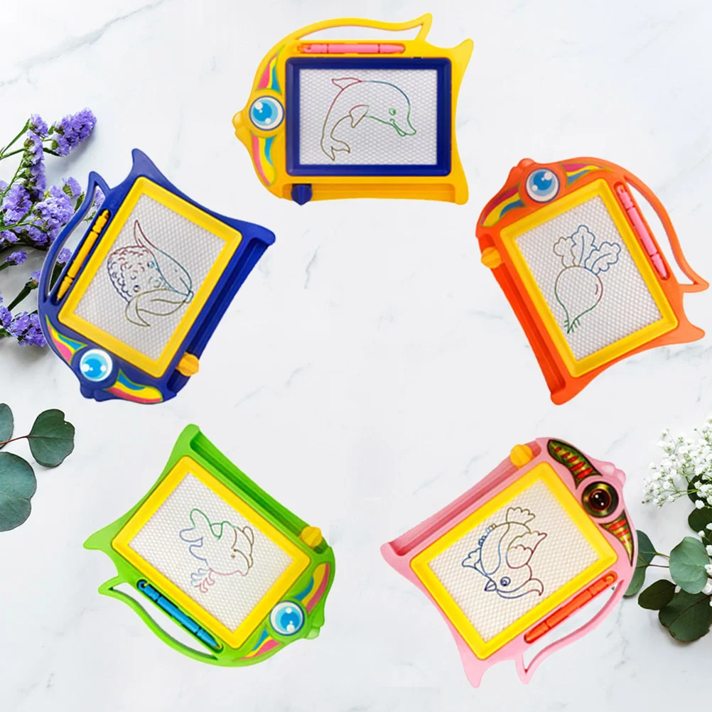 

5 шт. магнитная доска для рисования, детская пластиковая доска для письма, образовательная для развития координации рук и глаз, практика рисования
