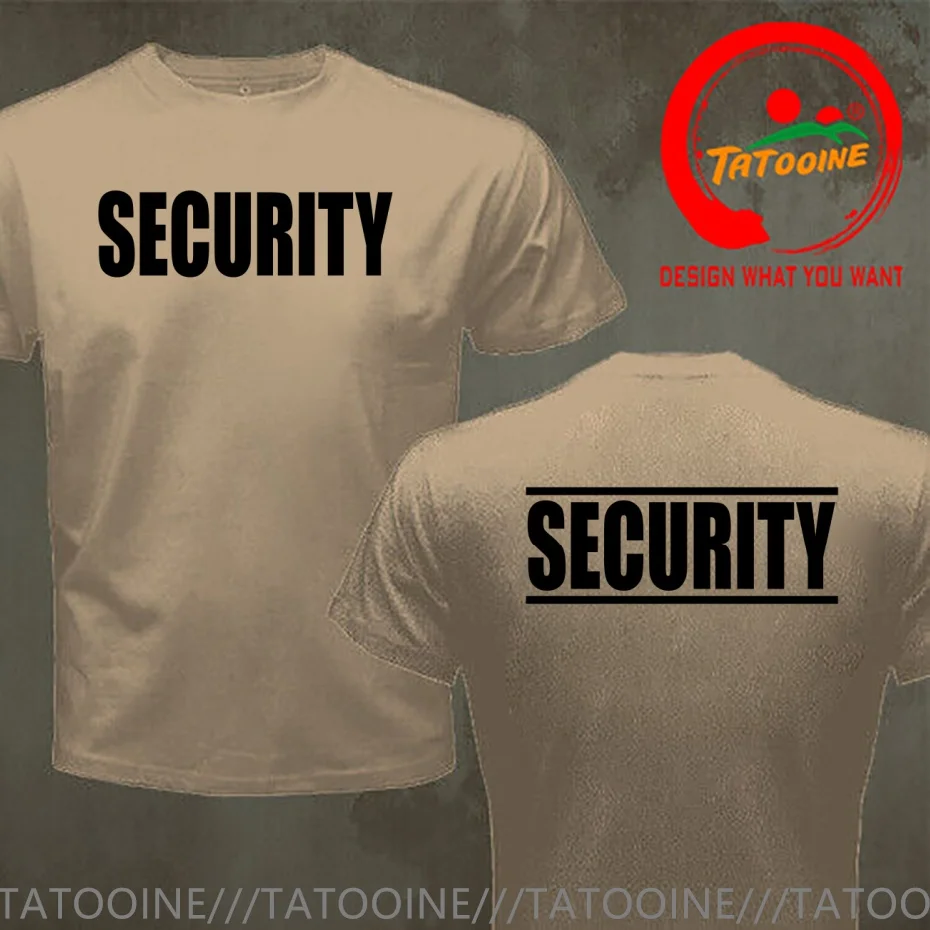 Security Stamp T Shirt Men Fashion Trendy Casual Clothing Stylish Tops Tee Shirt Leisure Tshirt Men's T-Shir