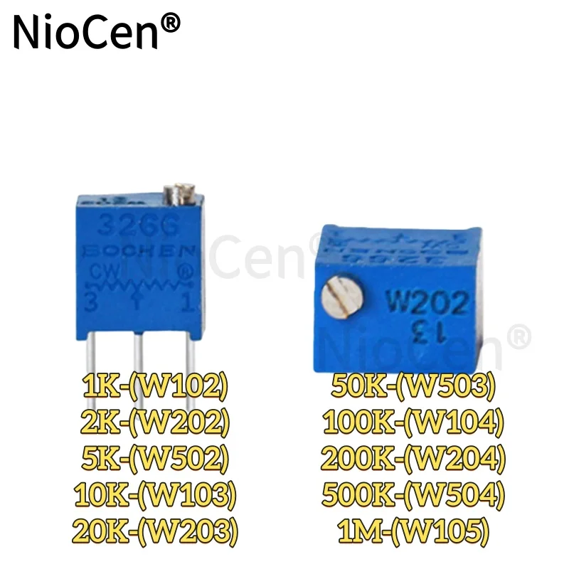 

（10pcs）3266W top adjustable precision potentiometer 1K2K5K10K20K50K100K200K500K 103 1M