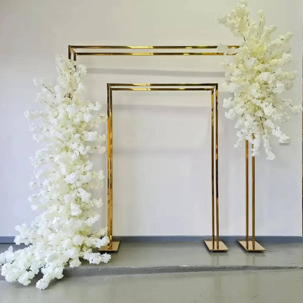 

Big Flower Arch Metal Stand, Wedding Backdrops Props, Welcome Door Frame, Birthday Party, Balloon Lace Display Rack, 2Pcs