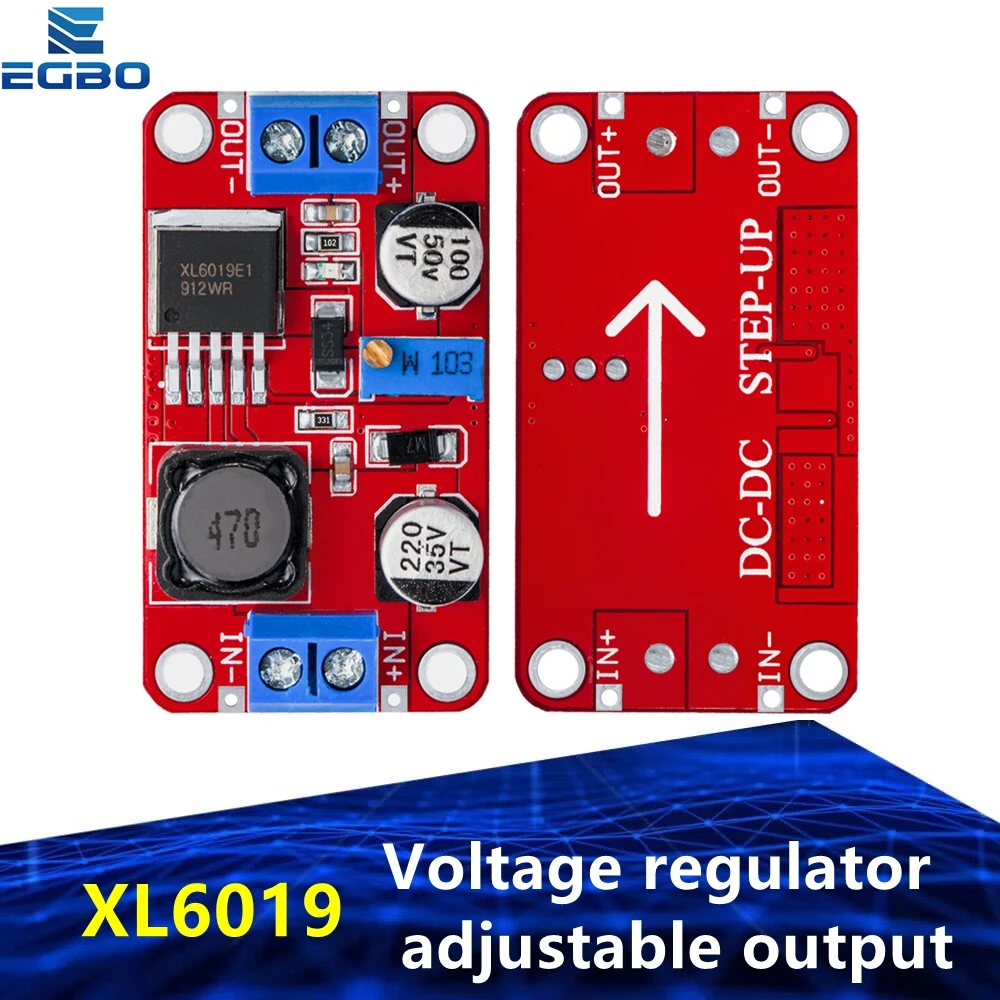 1pcs egbo DC-DC Netzteil modul Boost-Modul Step-up Spannungs wandler Spannungs regler xl6019 einstellbarer Ausgang