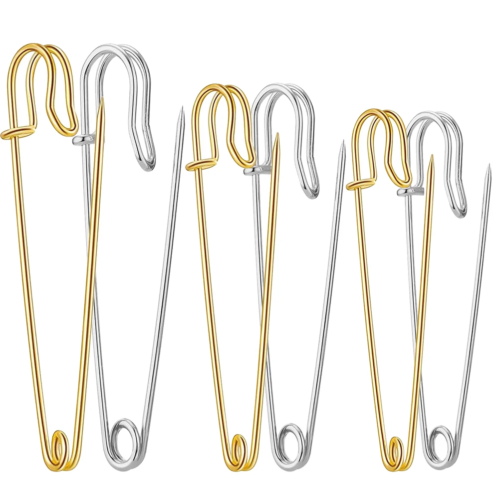 20pcs Heavy Duty Large Safety Pins Brooch Base Clip for DIY Clothes Leather Canvas Blankets Crafts Skirts Kilts Jewelry Making