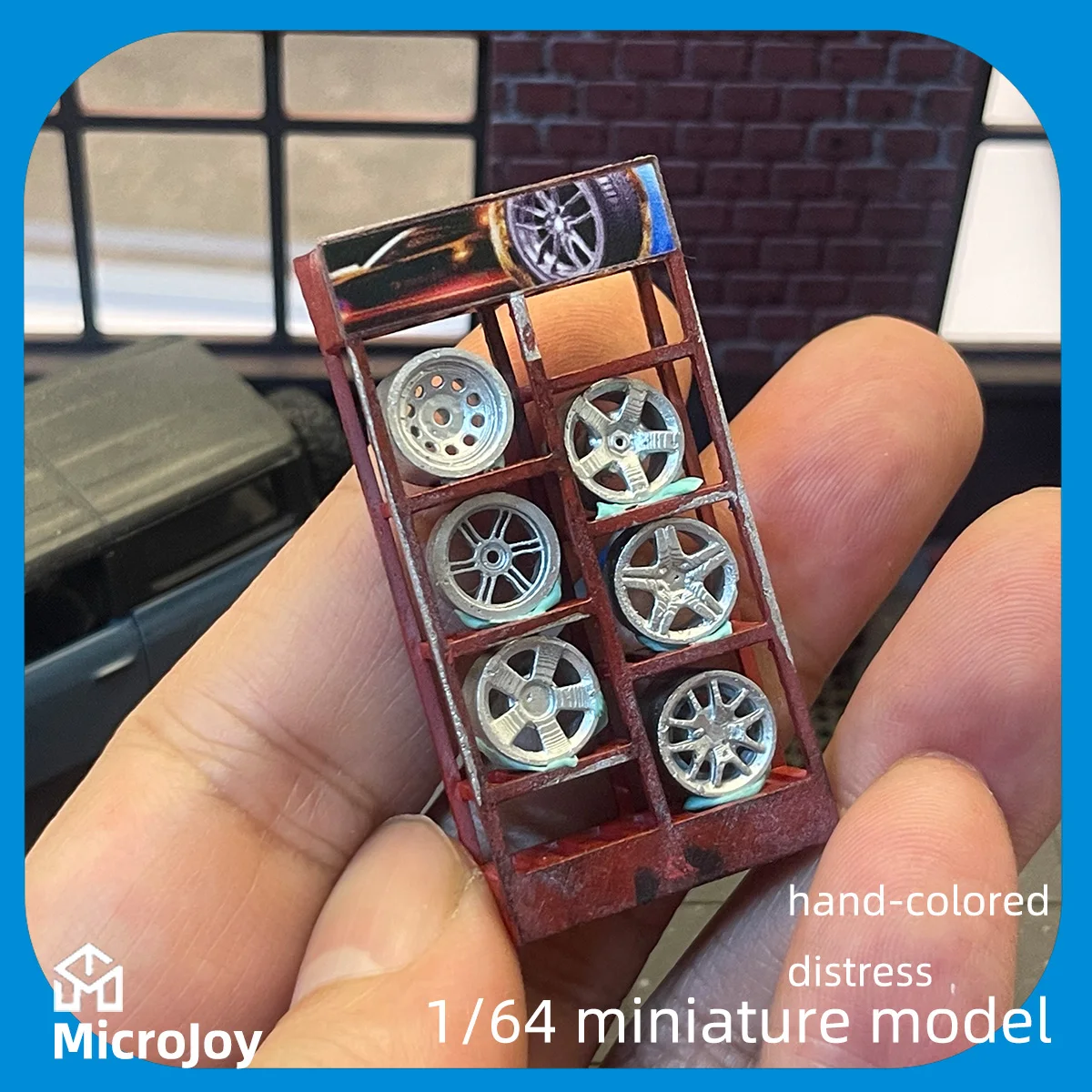詳細なシーン:1:64スケールミニチュアモデル修理工場ホイー - Vintage Collectible Cars のレビューと価格