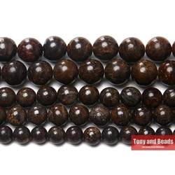 Natural Stone Bronzite Round Loose Beads 15