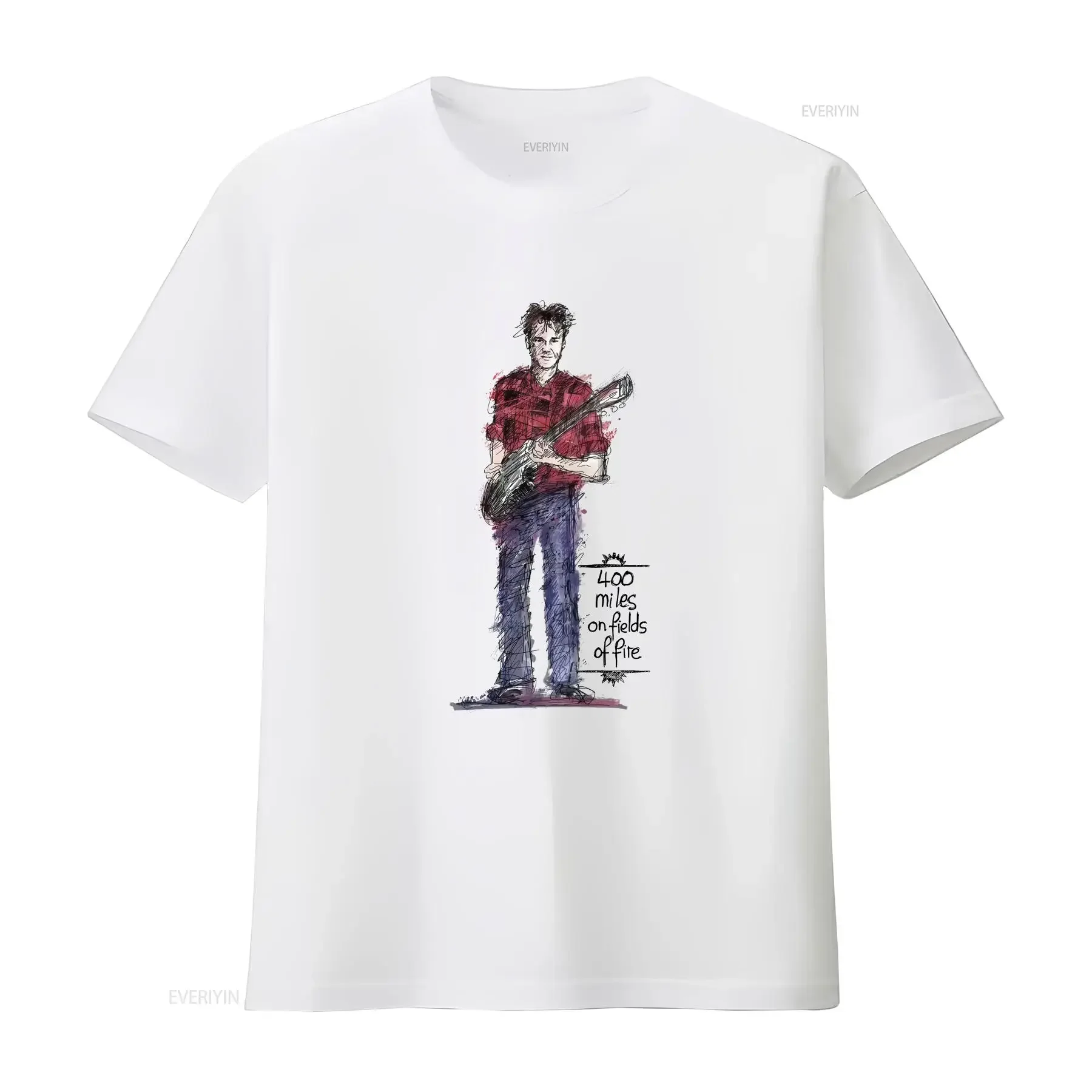 Stuart Adamson Big Country Band 400 Miles On Fields Of Fine T shirt J78664 vintage Washed Top For Everyday Wear Slightly