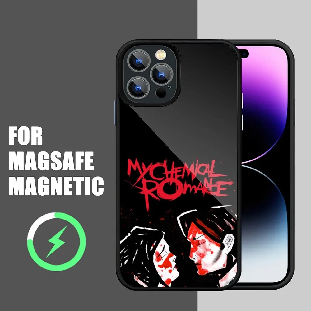 My Chemical Romance Phone Case For iPhone 15 14 11 12 13 Pro Max Plus Magsafe Wireless Charge Cases Cover