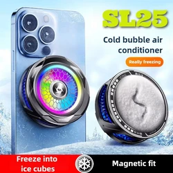 Radiador de refrigeración de hielo Freezable 2 en 1 para teléfono móvil, Enfriador de juegos para PUBG de verano, magnético/clip trasero de alta potencia, 15W, SL25