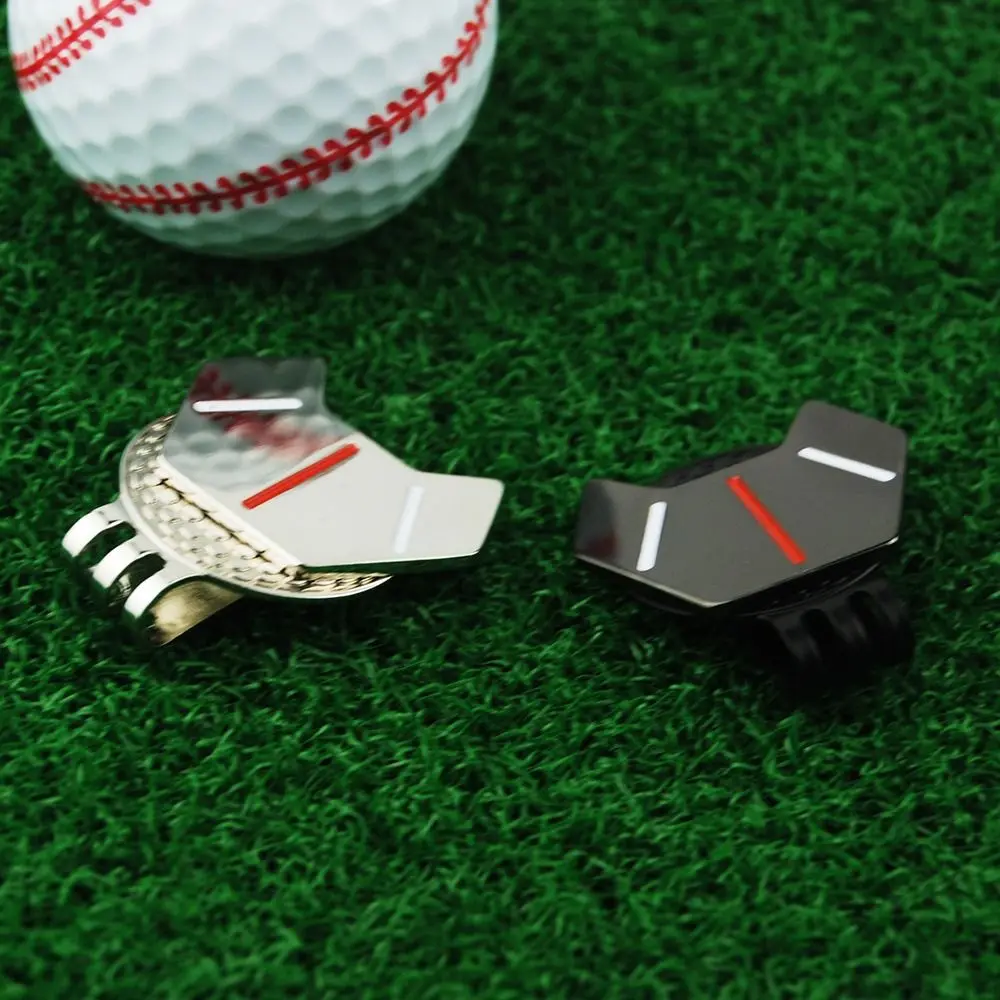 Zinklegering Golfhoed Clip Bal Marker Magnetisch Handig Magnetische Golf Marker Alle draagbare zwart/zilveren golftraining