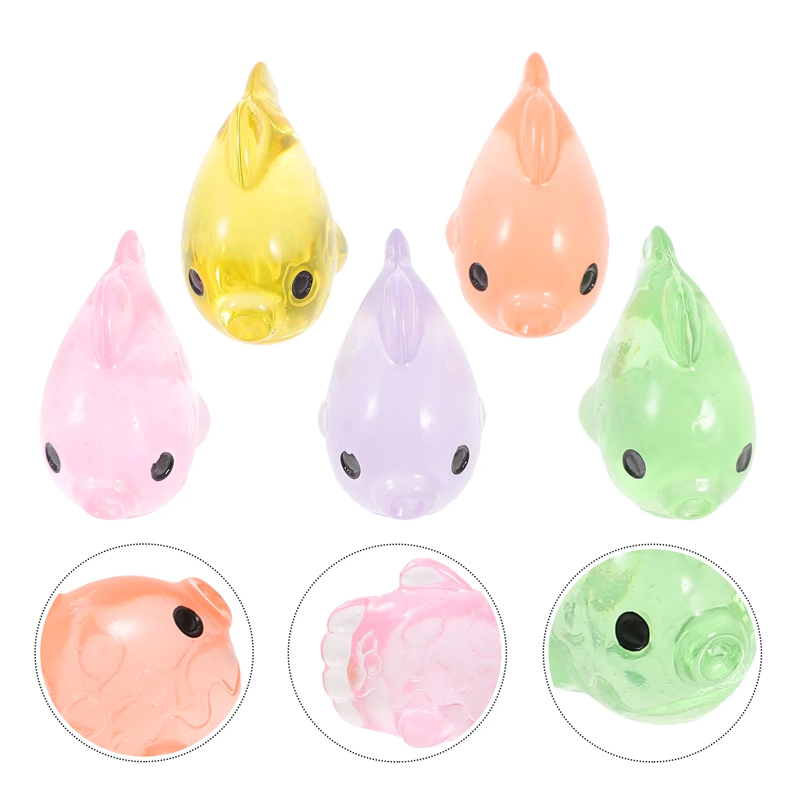 

20 Pcs Miniature Fish Figurines Resinous Ornament Tank Decorations Ornaments Accessories Aquarium