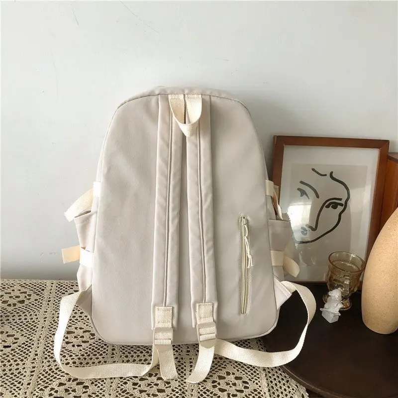 Hochleistungs-wasserdichter Nylon-Frauen rucksack für Mädchen Reises tu denten mit mehreren Taschen Bücher tasche Männer schwarze Laptop tasche