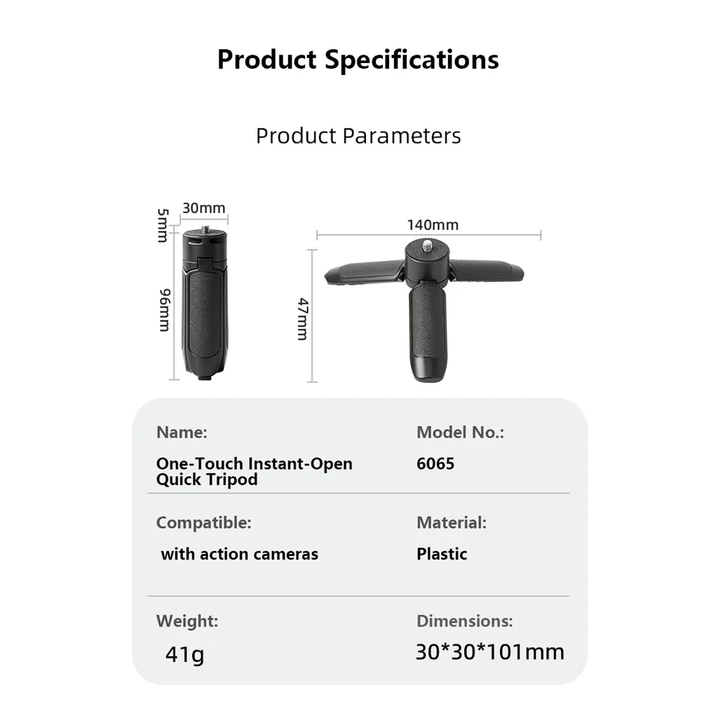 Für DJI Osmo Pocket 4 Pro / Pocket4 / Pocket3 Ein-Klick-Pop-up Schnellverschluss Mini-Plastikstativ für Insta360 Luna Ultra Kamera – Detail 12