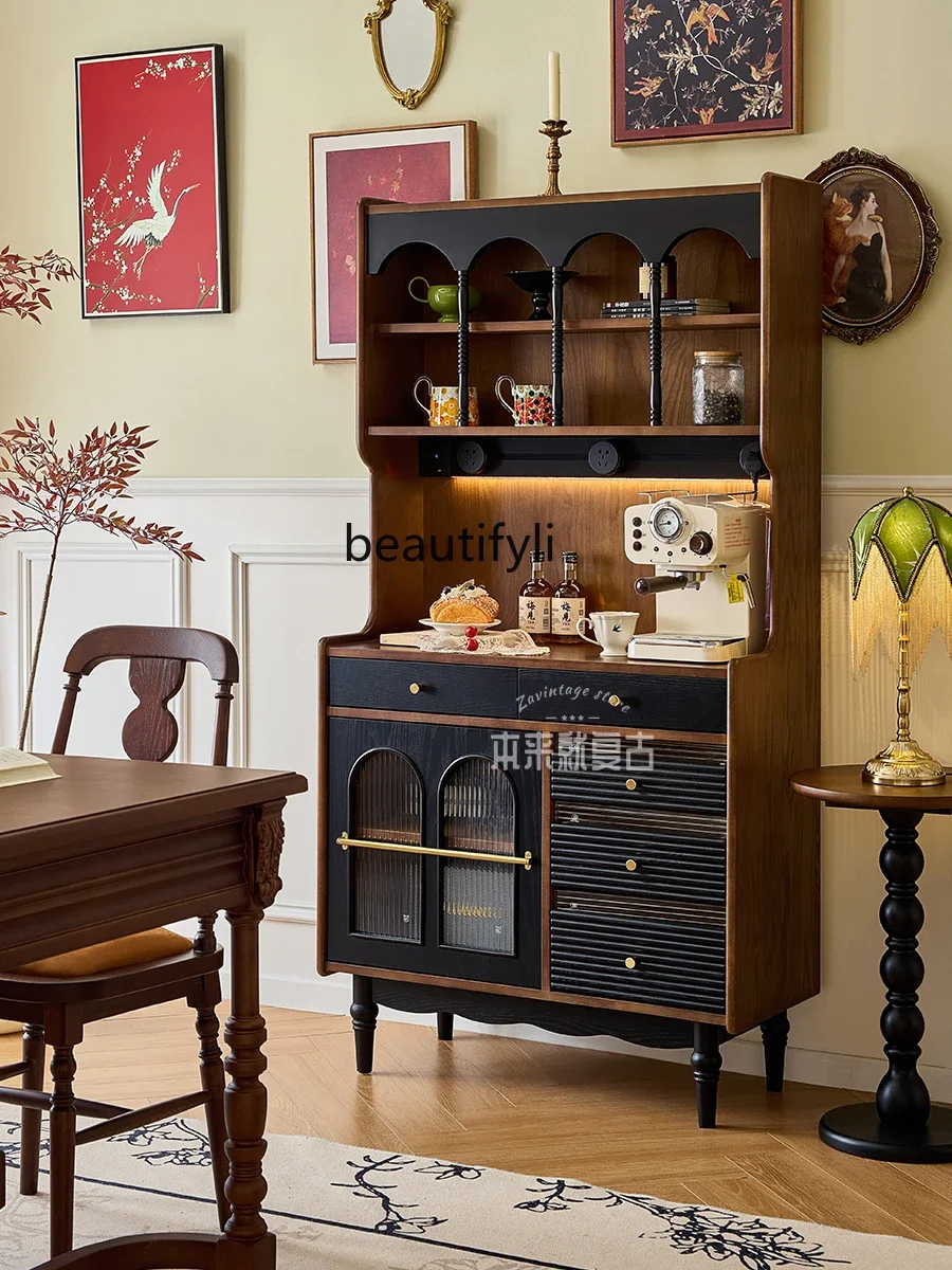 

ss K178French retro solid wood cabinets, lockers, living room storage, wall side cabinets