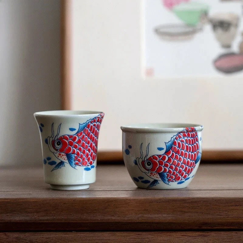 

Сокровища Fill The Home Dragon Fish Companion Чайный сервиз Полный винтажный церемониальный сервиз Чайник и чашка Чайный сервиз Подарок