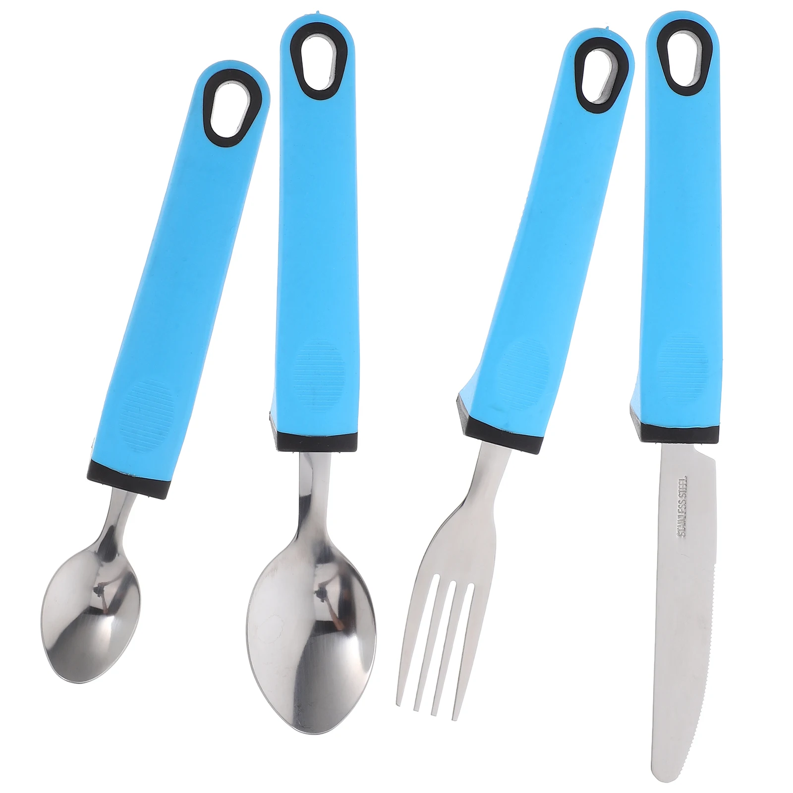 

Spoon Fork Knife Stainless Steel Anti Shake Self Adaptive Elderly Tableware Eating Utensils for Disabled Portable Adult Rehab
