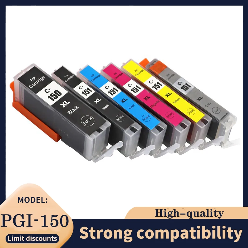 

PGI-150 CLI-151 PGI 150 CLI 151 Совместимый картридж для Canon PIXMA IP7210 IP8710 MX721 IX6810 MG6310 MG5610 MG5410 MG5510