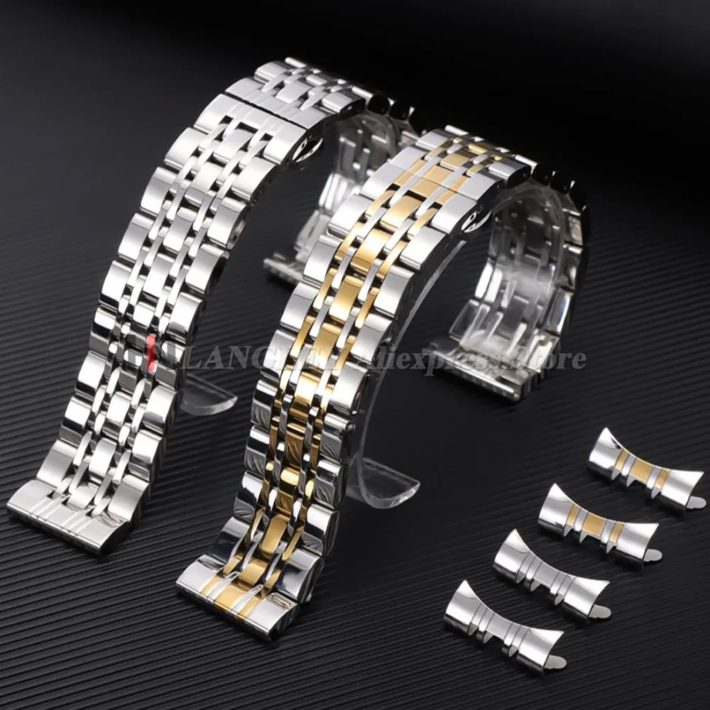 솔리드 스테인레스 스틸 밴드 18mm 20mm 22mm 범용 Smartwatch 교체 스트랩 팔찌 16mm 19mm 21mm 남성 비즈니스 시계 밴드