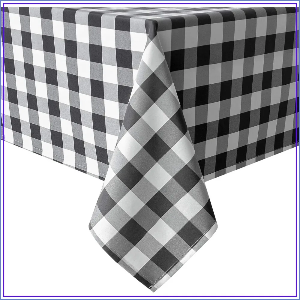 

Checkered Tablecloth 60x120 Inch Rectangle - Stain Resistant, Spillproof, Washable for Picnic, Kitchen, Holiday