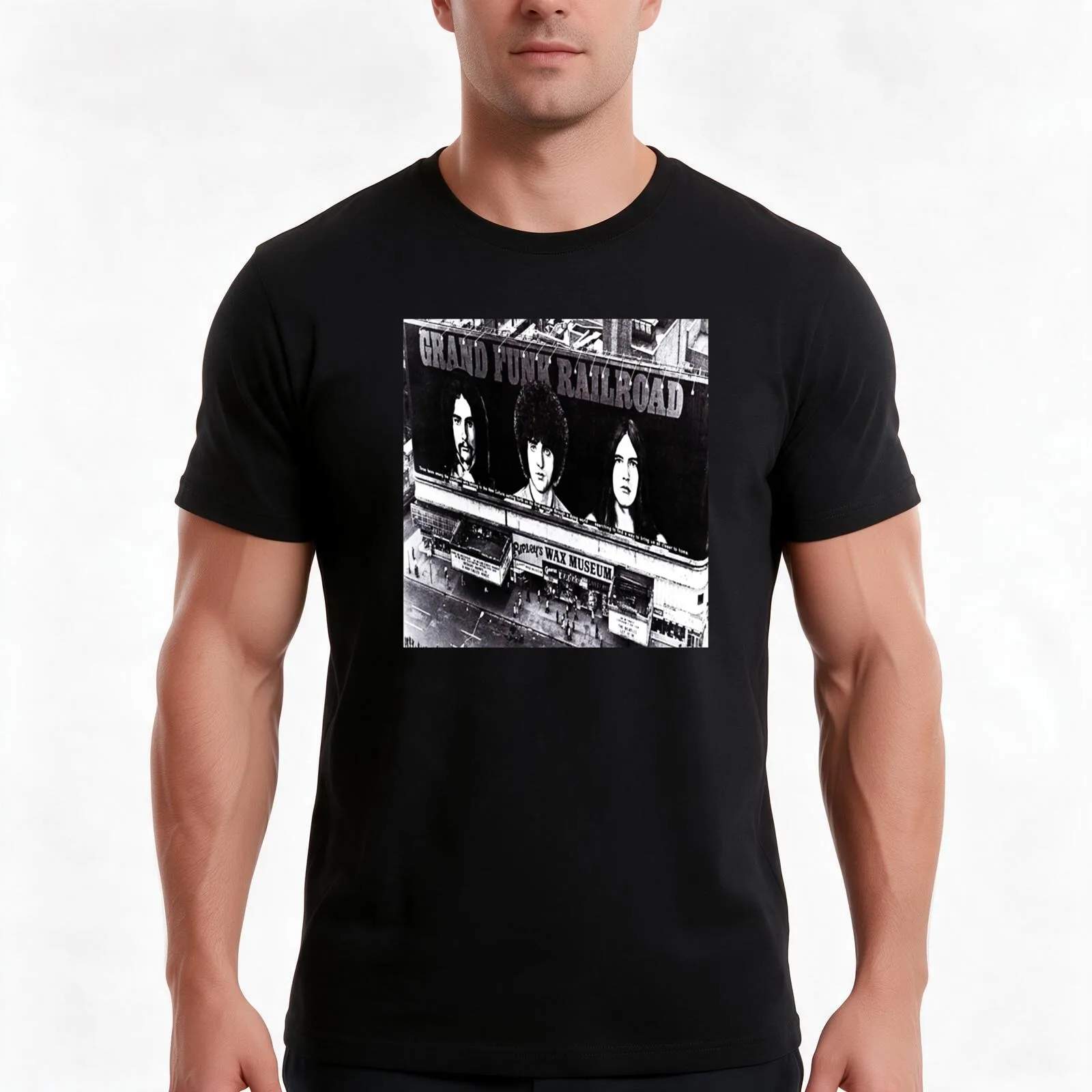 grand-funk-the best T-Shirt, Summer Casual Cotton Tee, Oversized Streetwear Tops, Vintage Graphic Print, Loose Fit Short Sleeve