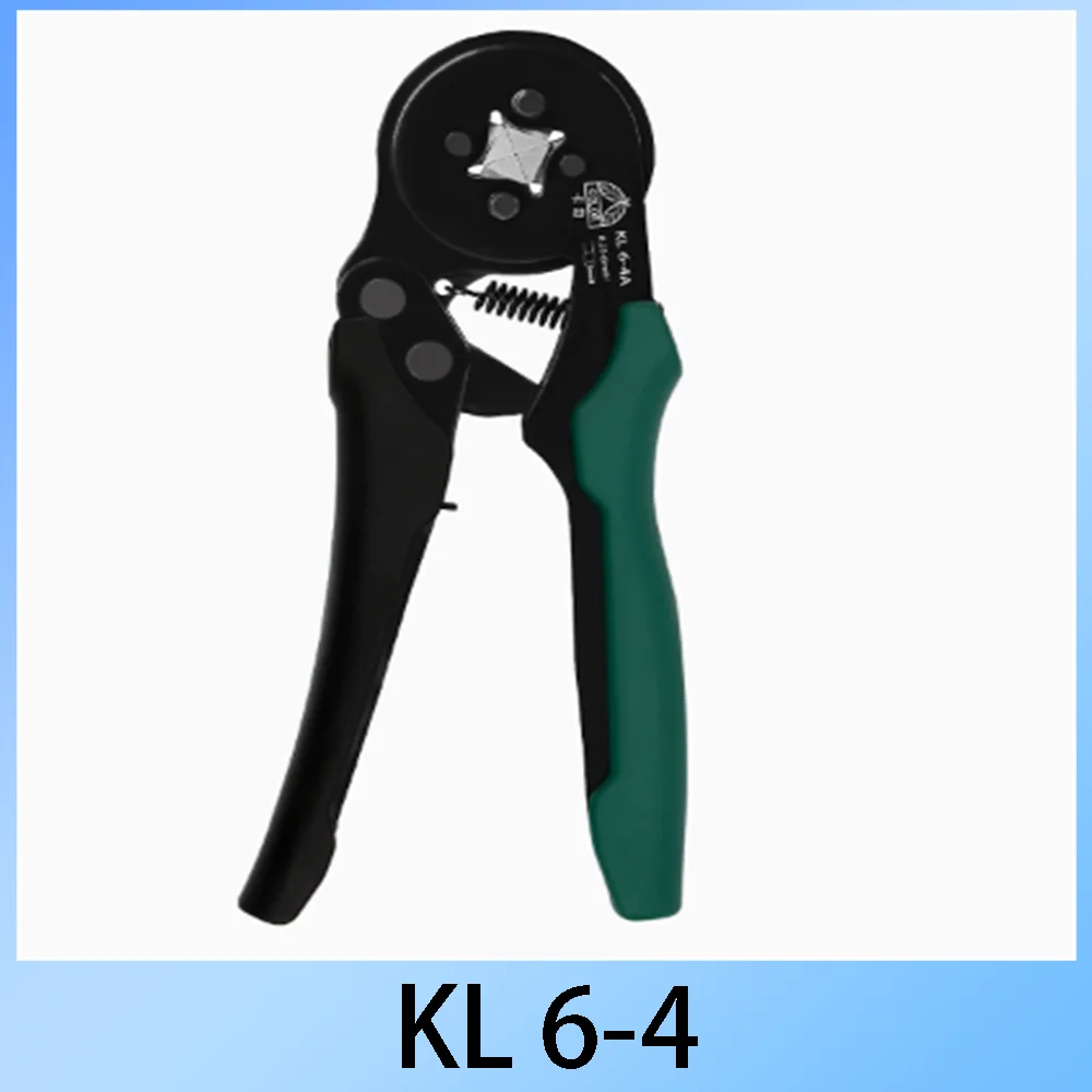 KL6-4A Square Ratchet Crimping Pliers 0.25-6mm² 24-10AWG Wire End Tubular Terminal Hand Tool for Ferrule Crimping