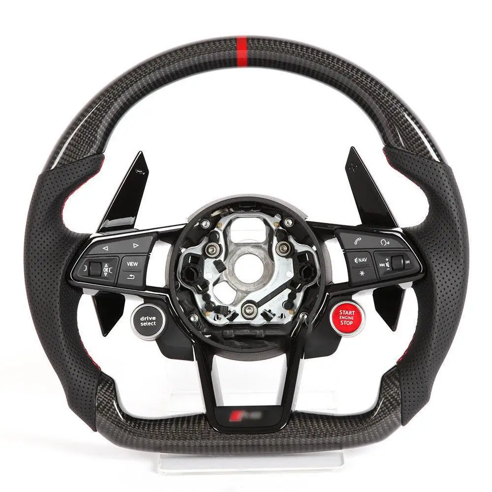 

High Quality Accessories Car Carbon Fiber Steering Wheel For Supra Bmw E46 Tesla Yoke Mercedes-benz Jeep Wrangler Jl Mk7 Golf