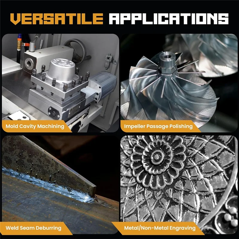 RALCA-20Pcs 1/8 Polegada conjunto de rebarbas de carboneto de haste compatível com dremelbits ferramenta para pedra escultura em madeira corte gravura polimento