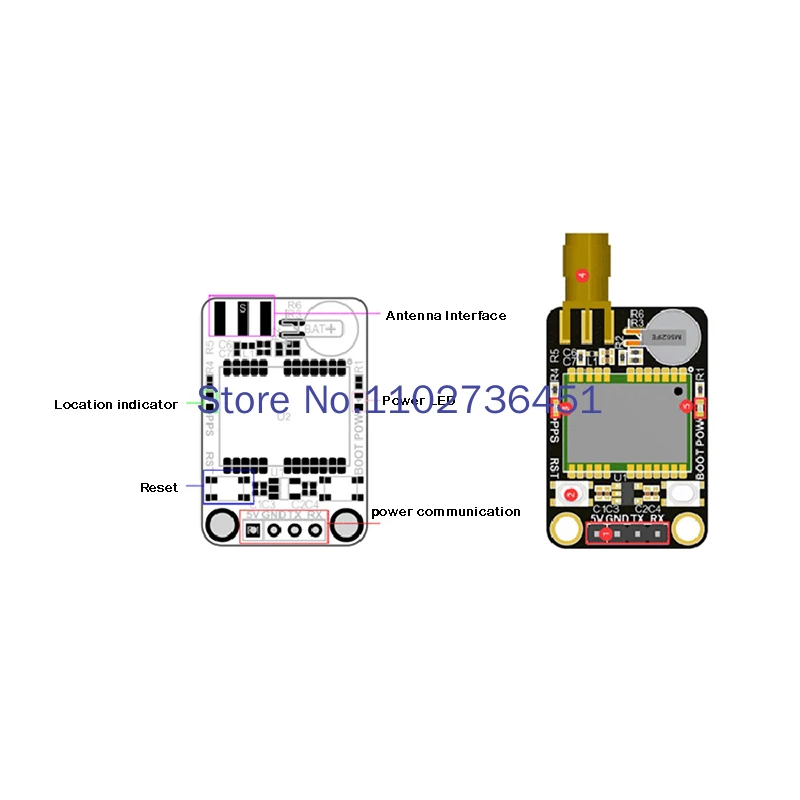 Allystar TAU1201 Module Development Baord High-Performance Multi-band GNSS Positioning Module L1 L5 band GPS BDS GLONASS GALILEO