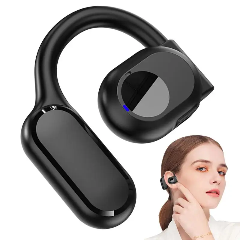 Single Open Ear Headphones Single Air Conduction Earbuds  Blutooth 5.3 Chip Touch Control Wireless Earbuds For Running Workout