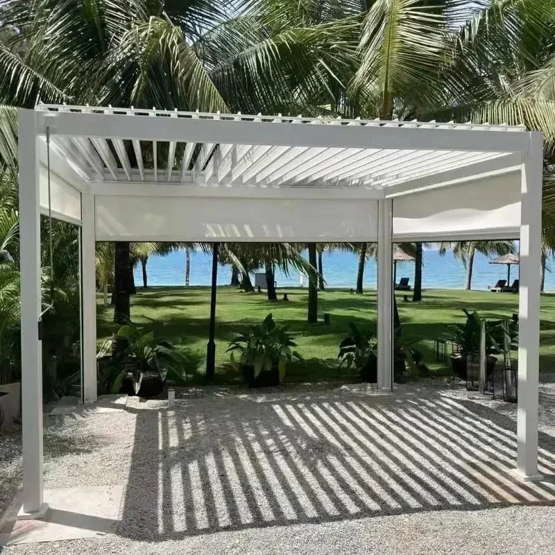 Aluminum Alloy European Outdoor Gazebo Tent, Courtyard Leisure & Car Parking Shed for Villa Scenic Area