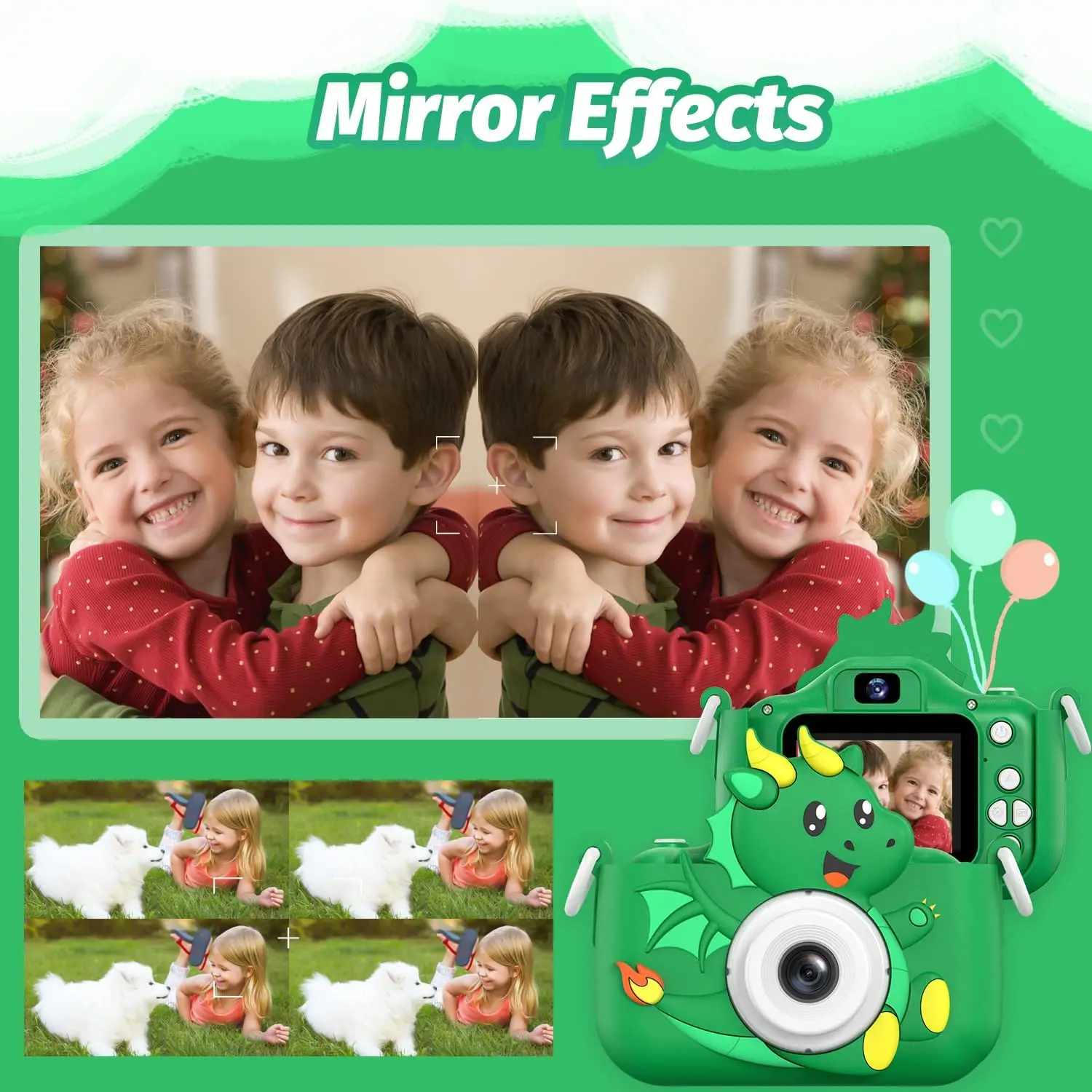 Kamera Digital Anak-anak Kamera Ganda HD 1080P Mainan Kamera Video Tampilan Kamera Mini Mainan Anak-anak untuk Hadiah Ulang Tahun/Natal