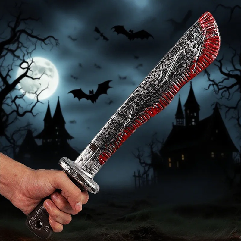 سكين مزيف للهالوين فأس بلاستيكي للأطفال لعبة هدية رعب كوسبلاي دعائم حفلات لوازم تزيين الهالوين السعيدة