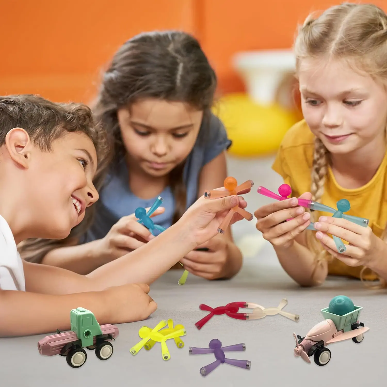 Magnetische Fidget-Figuren mit verbessertem Griff für Kinder von 3–8 Jahren und Kleinkindern |   10-teiliges Mehrzweck-Magnettenset in undurchsichtigen Farben für Reisen, Straße