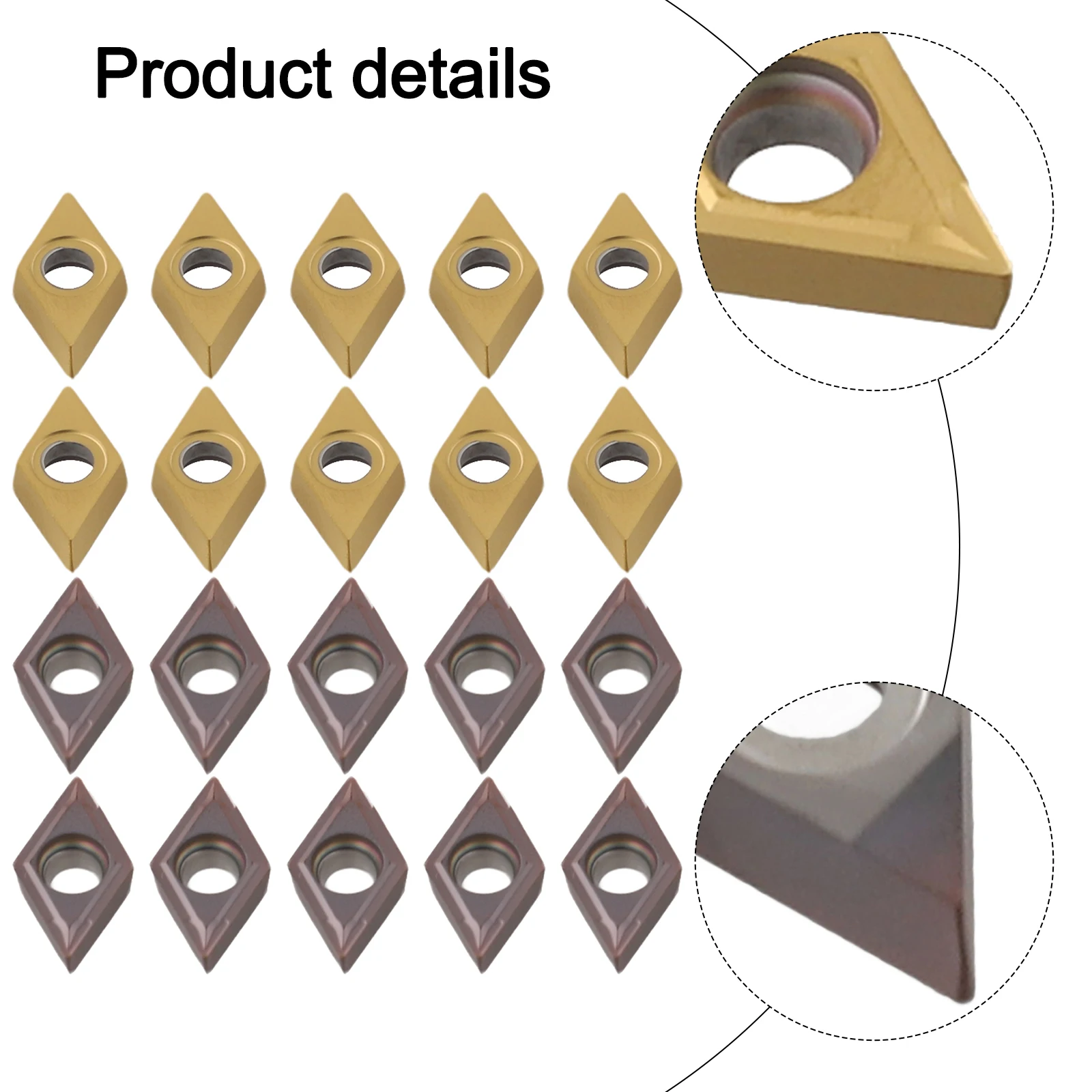 

Для вставок с ЧПУ, 20 шт. твердосплавных инструментов, предназначенных для подходит для моделей DCMT32 51, так и для моделей DCMT11T304.