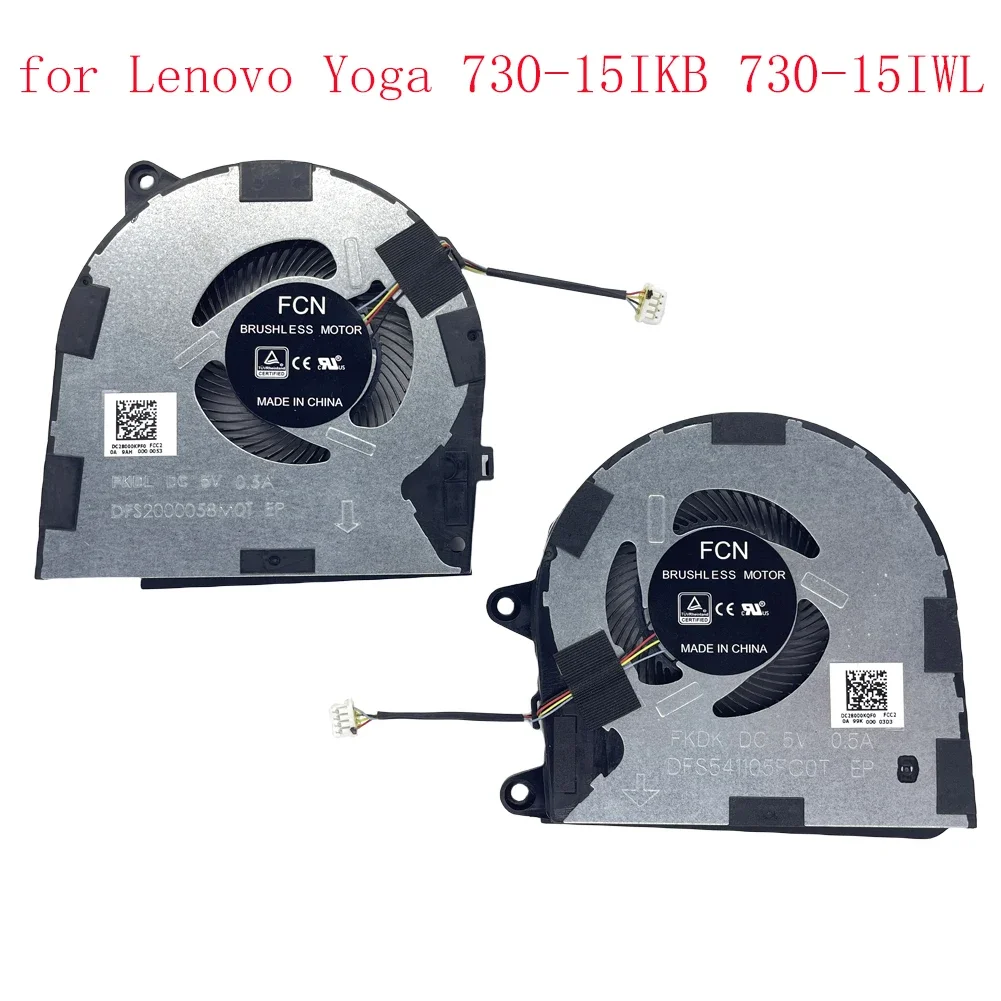 lenovo-yoga-730-15ikb-730-15iolucpu-gpu冷却ファンセットdc28000kqf0の交換用ファン