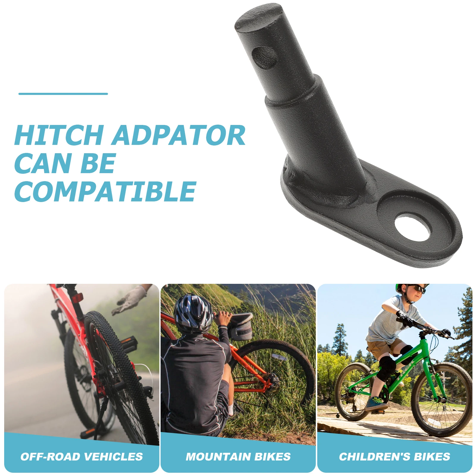 

Universal Bike Trailer Hitch Connector Steel Complete Hitch Arm Nylon Strap Compatible with Bicycle Electric Bike Towing