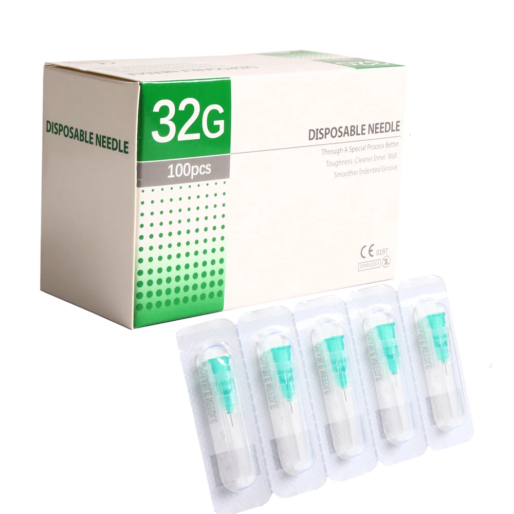100pcs Painless small needle painless beauty ultrafine 32G 1.5/2.5/4/6/8/13mm syringes Korean Needles Eyelid Tools